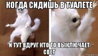 когда сидишь в туалете и тут вдруг кто то выключает свет