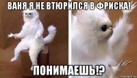 ваня я не втюрился в фриска! понимаешь!?