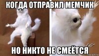 когда отправил мемчик но никто не смеётся