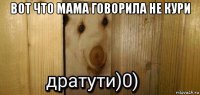 вот что мама говорила не кури 