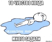 то чувство когда много задали