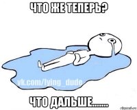 что же теперь? что дальше.......