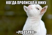 когда прописал к нику =pisospro=