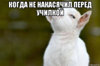 когда не накасячил перед училкой 