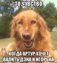 то чувство когда артур хочет валить дэна и игорька