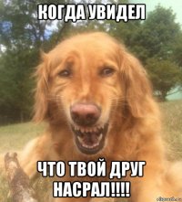 когда увидел что твой друг насрал!!!!