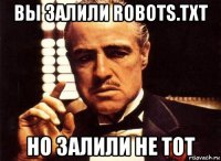 вы залили robots.txt но залили не тот