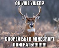 он уже ушел? скорей бы в minecraft поиграть!!!!!!!!!!