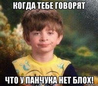 когда тебе говорят что у панчука нет блох!