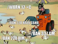 /warn 12 +C /ban 228 клео сбив /ban 337 GM /ban 228 aim