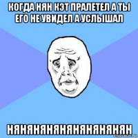 когда нян кэт пралетел а ты его не увидел а услышал нянянянянянянянянян