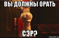 вы должны орать сэр?