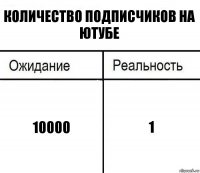 Количество подписчиков на ютубе 10000 1