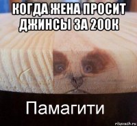 когда жена просит джинсы за 200к 