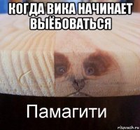 когда вика начинает выёбоваться 