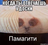 когда ты отвечаешь у доски 