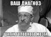 ваш диагноз шатун головного мозга