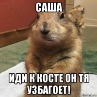 саша иди к косте он тя узбагоет!