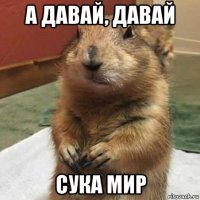 а давай, давай сука мир