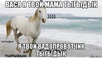 вася я твой мама тыгыдык я твой вадопровотчик тыгыдык