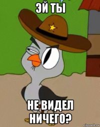 эй ты не видел ничего?