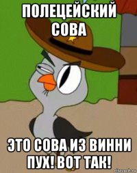 полецейский сова это сова из винни пух! вот так!