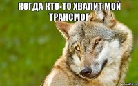 когда кто-то хвалит мой трансмог 