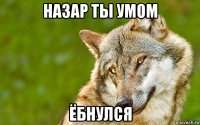 назар ты умом ёбнулся