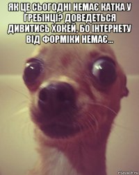 як це сьогодні немає катка у гребінці? доведеться дивитись хокей, бо інтернету від форміки немає... 