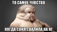 то самое чувство когда соня свалила на нг