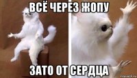 всё через жопу зато от сердца