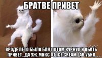 братве привет вроде лето было бля,потом курнул и ибать привет...да уж..микс от ice cream lab убил