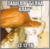 зашел в "белка клан" 13.12.16