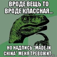 вроде вещь то вроде классная... но надпись "made in china" меня тревожит...