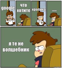 google что хотите кролика .... я те не волшебник