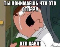 ты понимаешь что это отп??!! отп карл!