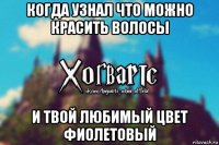 когда узнал что можно красить волосы и твой любимый цвет фиолетовый