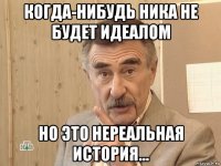 когда-нибудь ника не будет идеалом но это нереальная история...