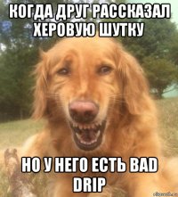 когда друг рассказал херовую шутку но у него есть bad drip