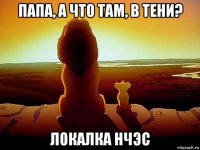 папа, а что там, в тени? локалка нчэс