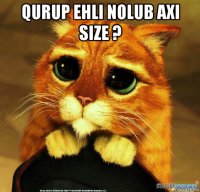 qurup ehli nolub axi size ? 