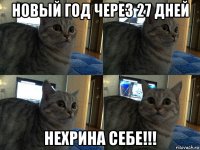 новый год через 27 дней нехрина себе!!!