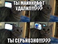 ты майнкрафт удалил!!!??? ты серьйозно!!!???