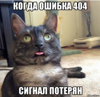 когда ошибка 404 сигнал потерян