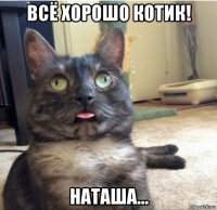 всё хорошо котик! наташа...