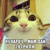  ну кароч ... мам дай 20 грн пж