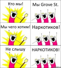 Кто мы! Мы Grove St. Мы чего хотим! Наркотиков! Не слышу НАРКОТИКОВ!