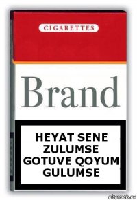 HEYAT SENE ZULUMSE
GOTUVE QOYUM GULUMSE