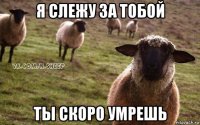 я слежу за тобой ты скоро умрешь