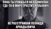 пока ты учишься на каникулах где-то в мире грустит якубович не расстраивай леонида аркадьевича